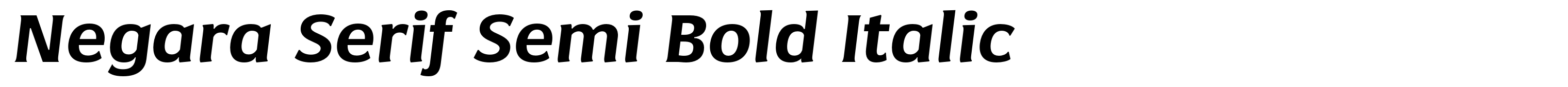 Negara Serif Semi Bold Italic